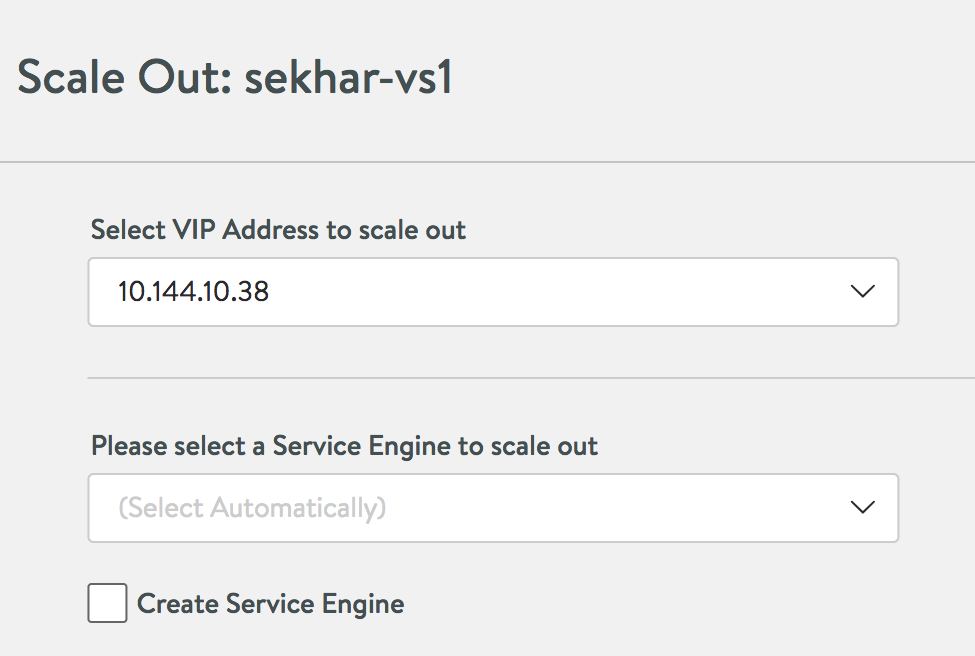Virtual service VIP scalein