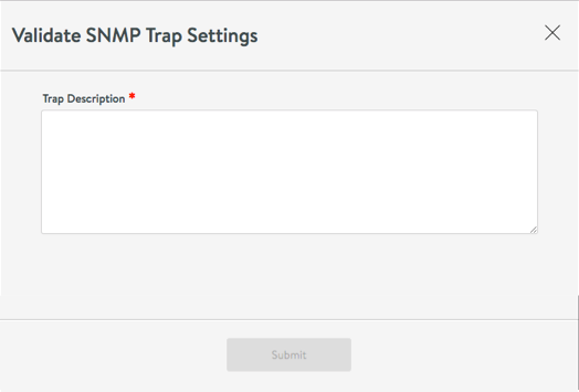 validate SNMP trap settings